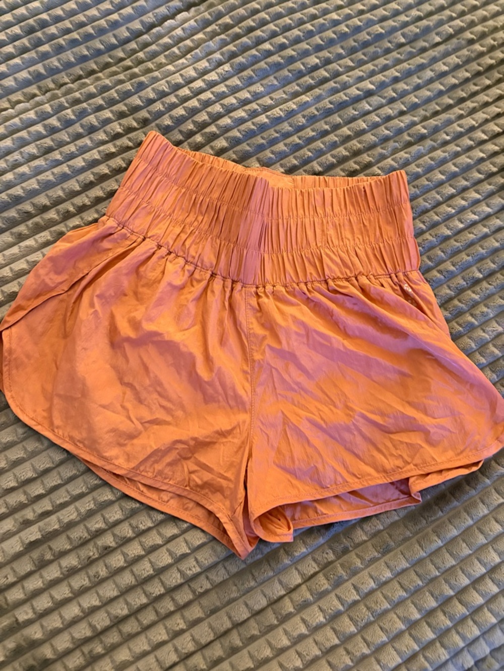 FP Movement High-Waist Elastic Orange Shorts